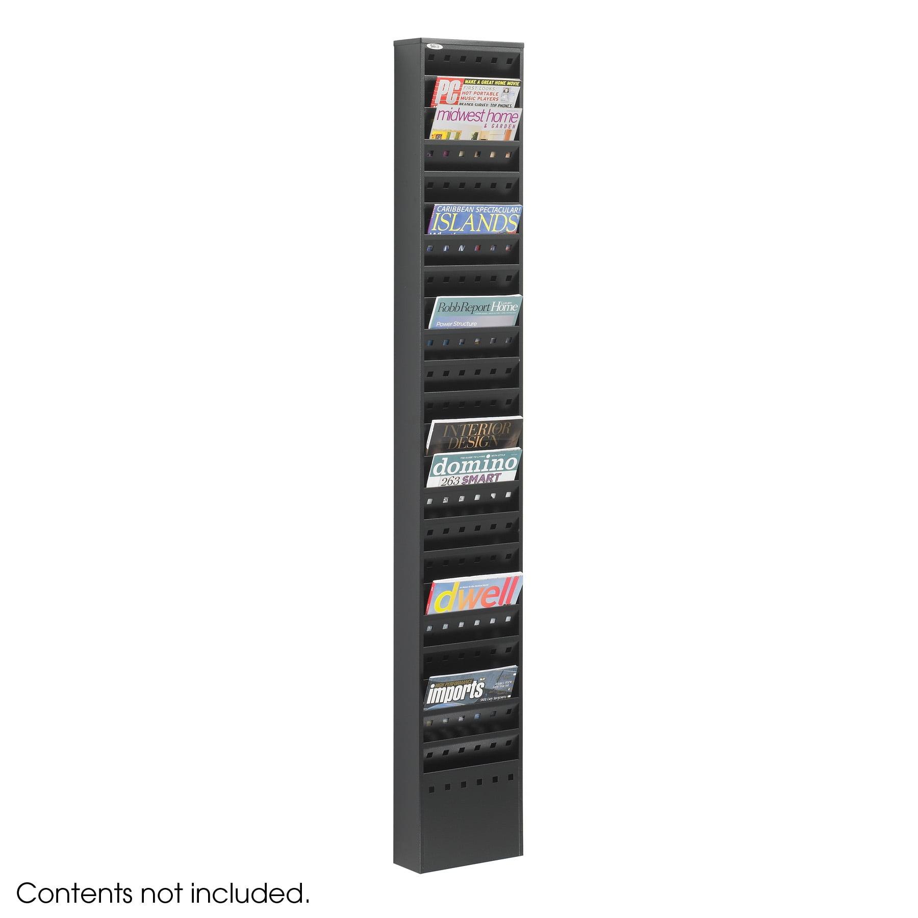 Safco 4322BL Steel Magazine Racks 23-Pocket Steel Magazine Rack