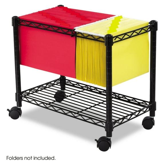 COAHAHA Mobile File Cart, Compact Steel Rolling File Organizer For Letter & Legal Folders, Extra Storage Shelf, Swivel Wheels, Professional Office Storage Solution, 14"W X 14"D X 20.5"H