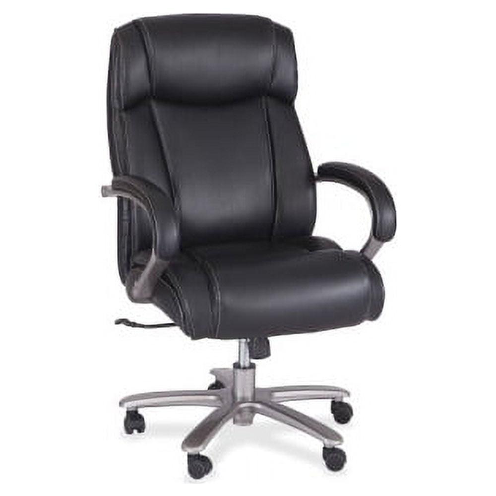 Executive High-Back Swivel Chair in Black Bonded Leather