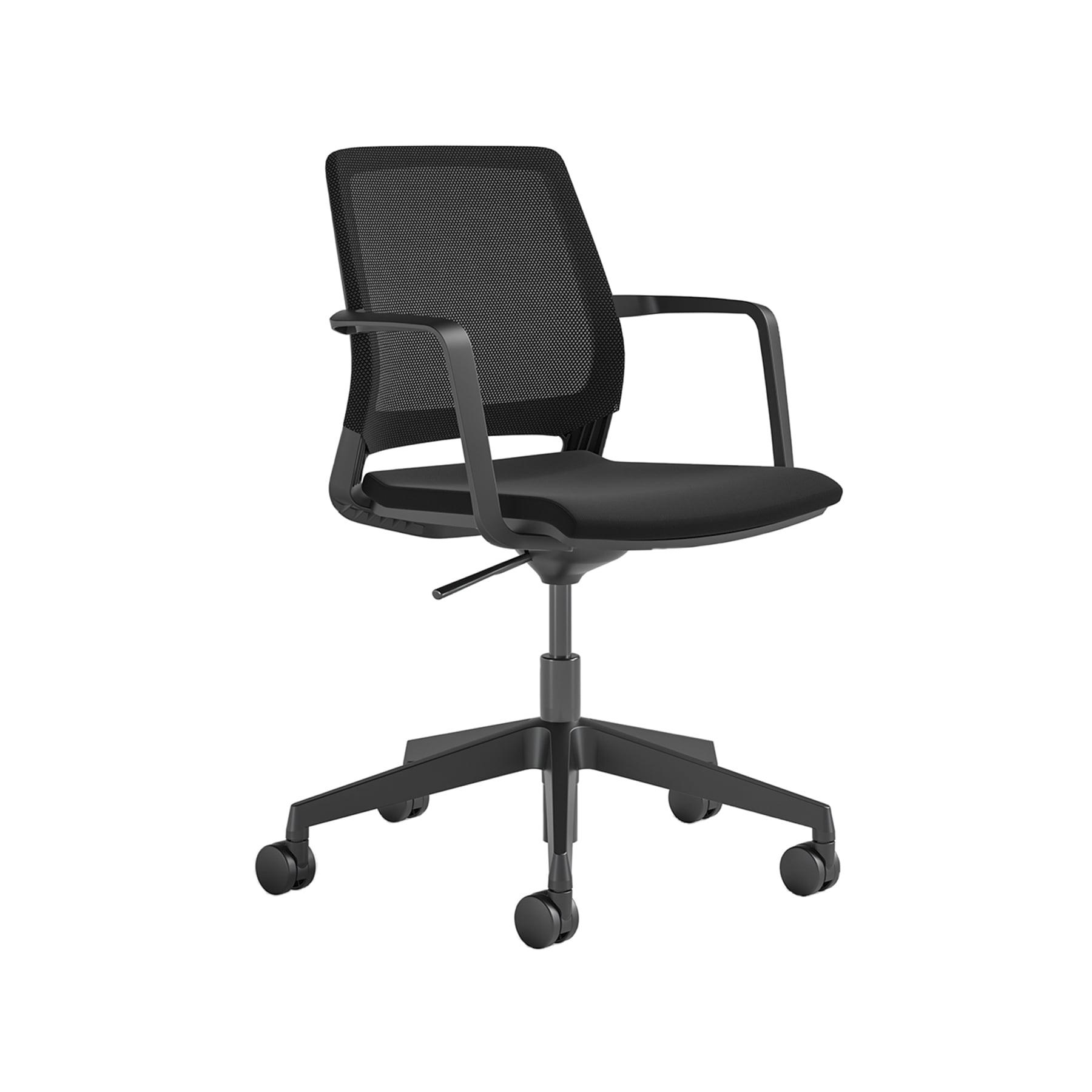 Medina Black Mesh Breathable Swivel Conference Chair