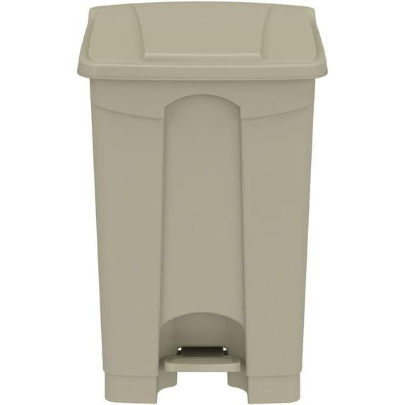 Safco Products Plastic Step-On Touchless 8 Gallon Trash Can in Tan