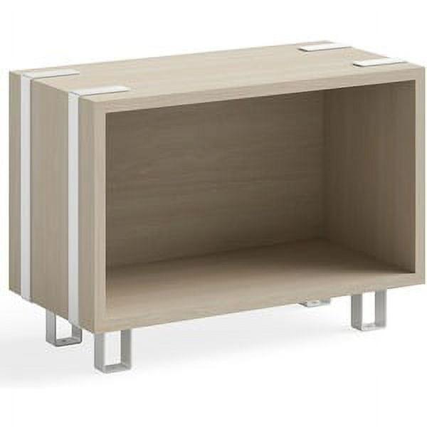 Modern Beige & White Laminated Wood Stackable Office Storage