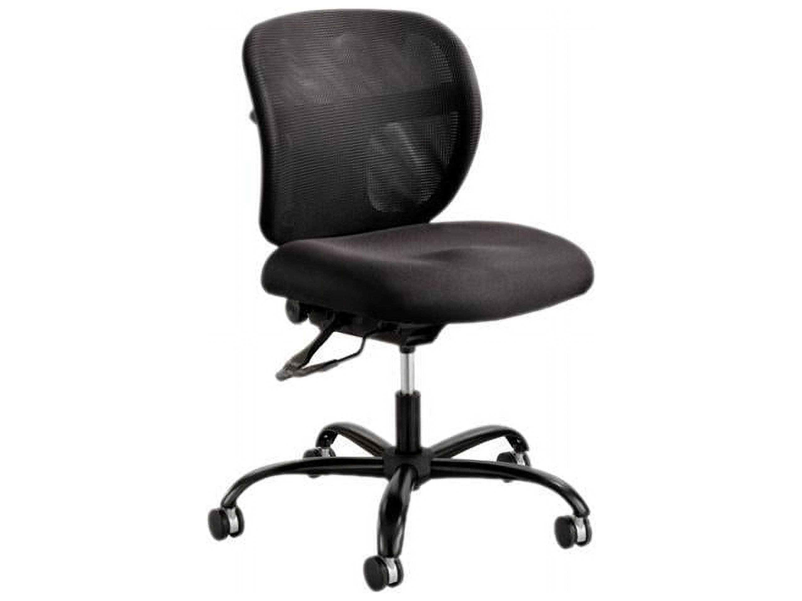 Black Mesh Fabric Armless Swivel Task Chair