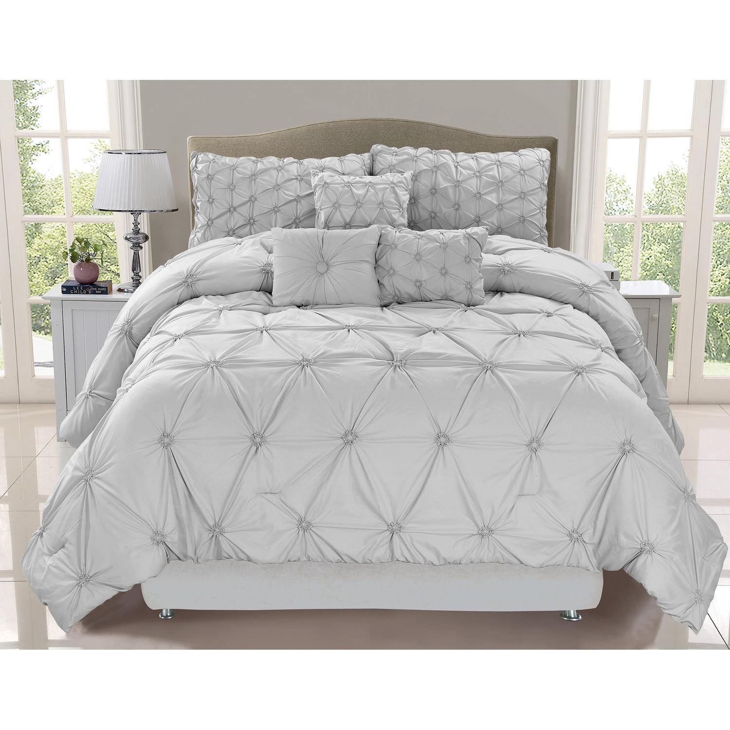 Chateau Full Gray Microfiber Comforter Set