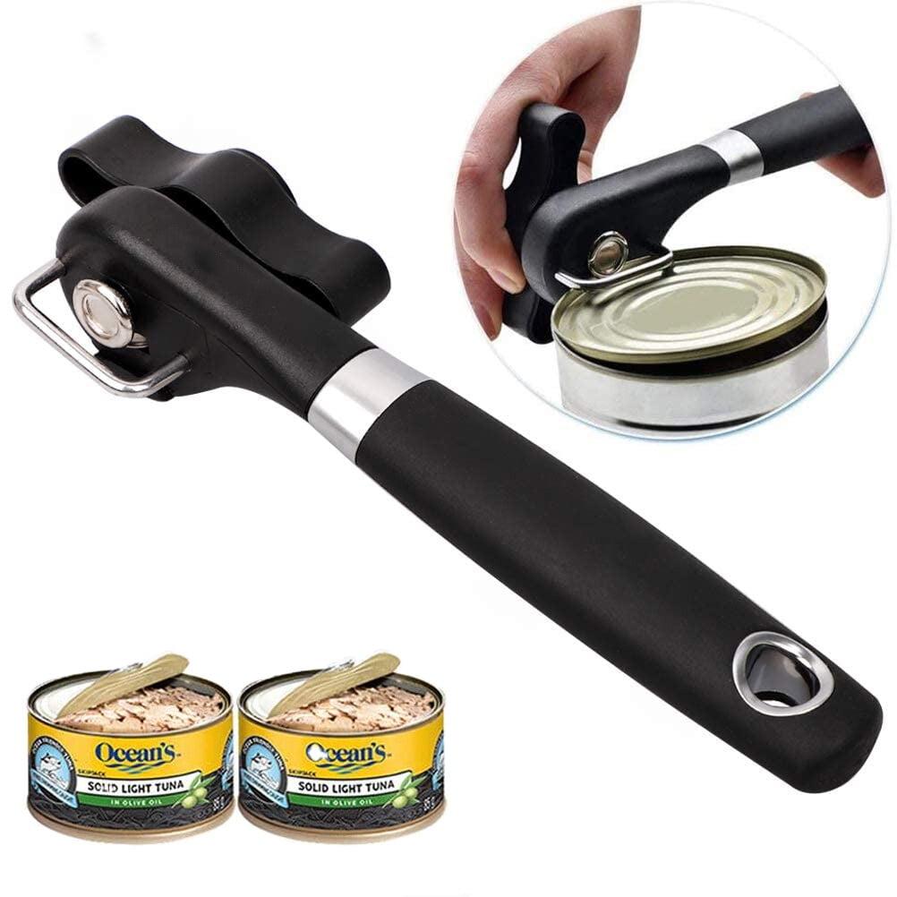 Black Ergonomic Handle Smooth Edge Safe Cut Can Opener