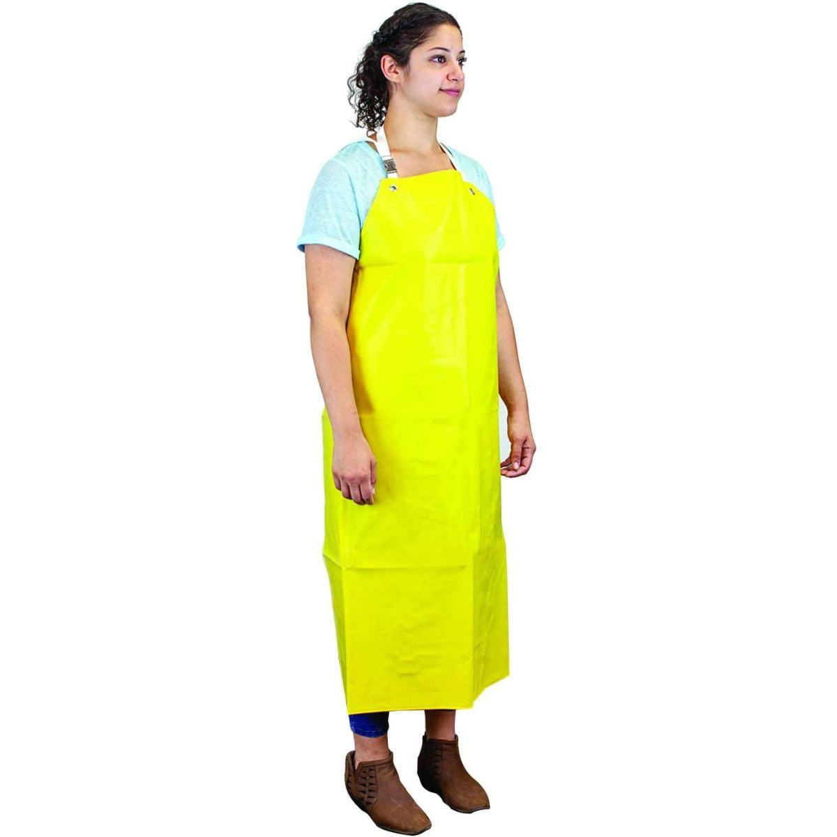 Yellow Heavy Duty Nitrile Industrial Bib Apron