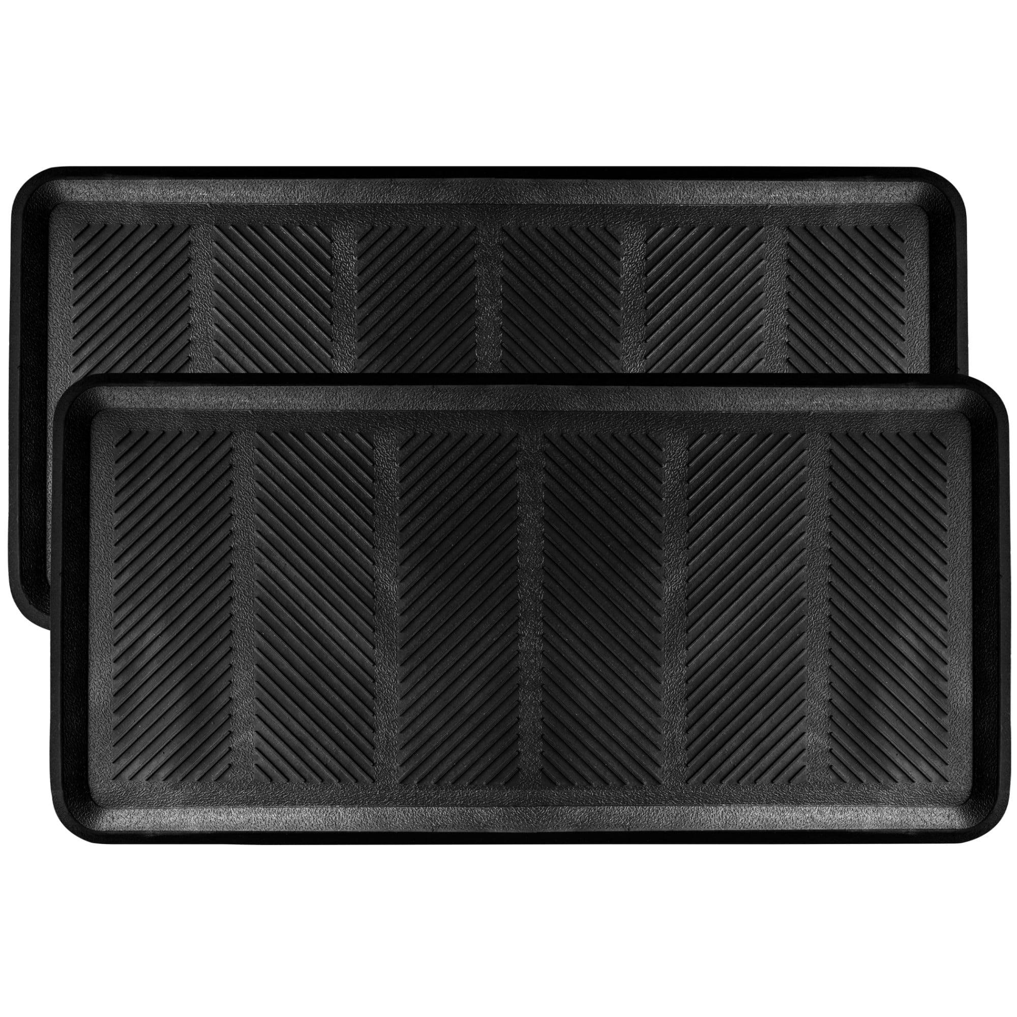 SafetyCare Rubber Shoe & Boot Tray - Multi-Purpose - 32 x 16 Inches - 1 Mat