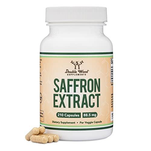 Saffron Supplement - Saffron Extract 88.5mg Capsules (210 Count) for Eyes, Retina, and Lens Health (Appetite Suppressant for Healthy Weight Management) by Double Wood Supplements