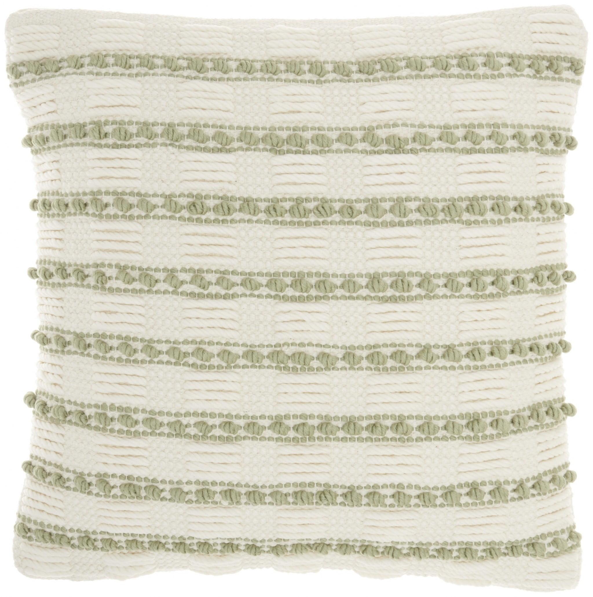Mina Victory Striped Cotton, Polyester Throw Pillow