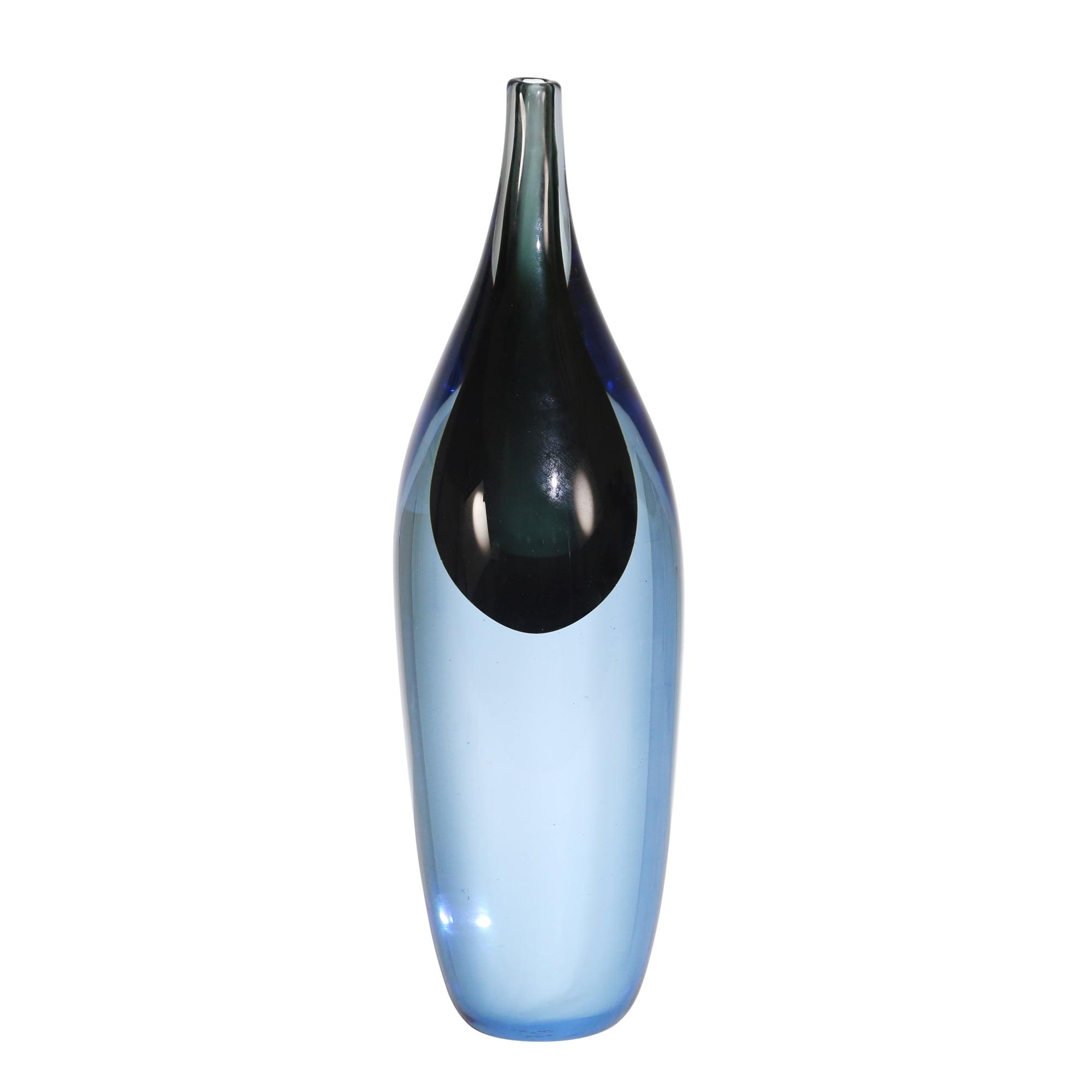 Blue Teardrop 14" Glass Wall Mounted Figurine