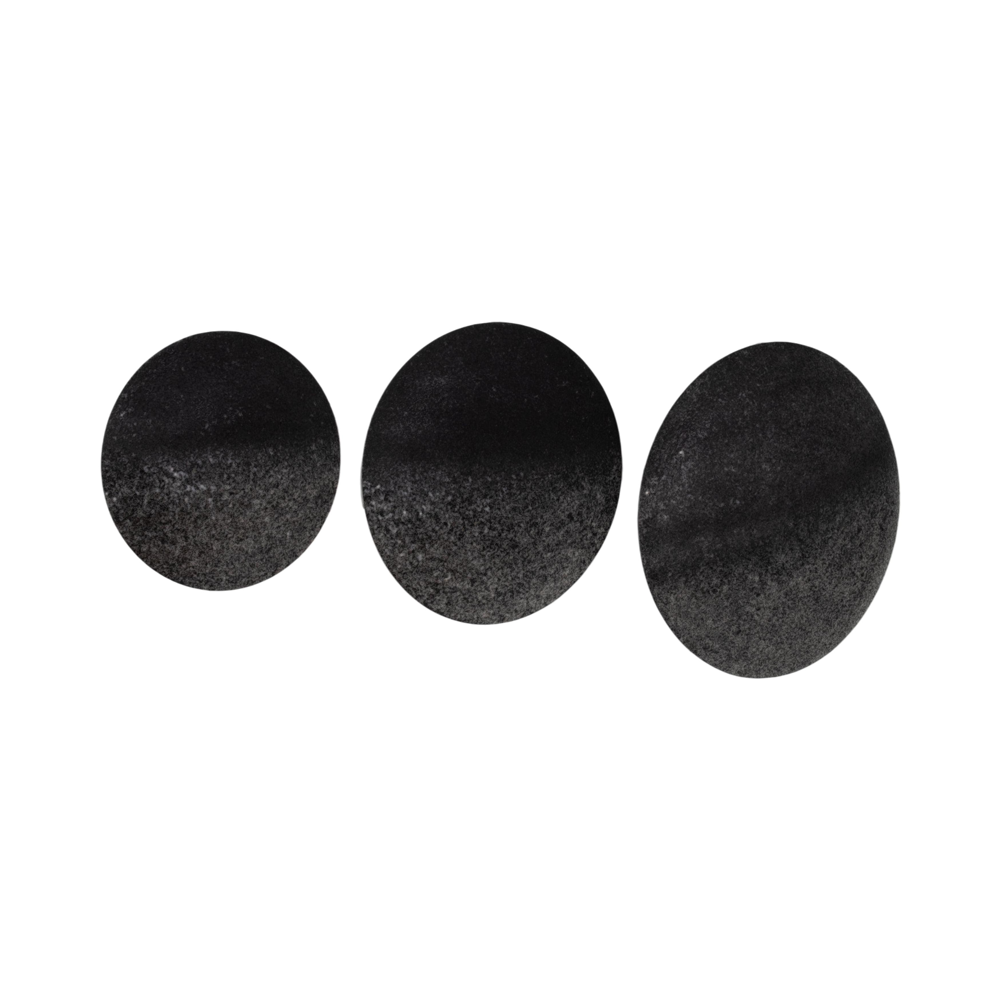 Set of 3 Black Iron Circle Wall Sculptures