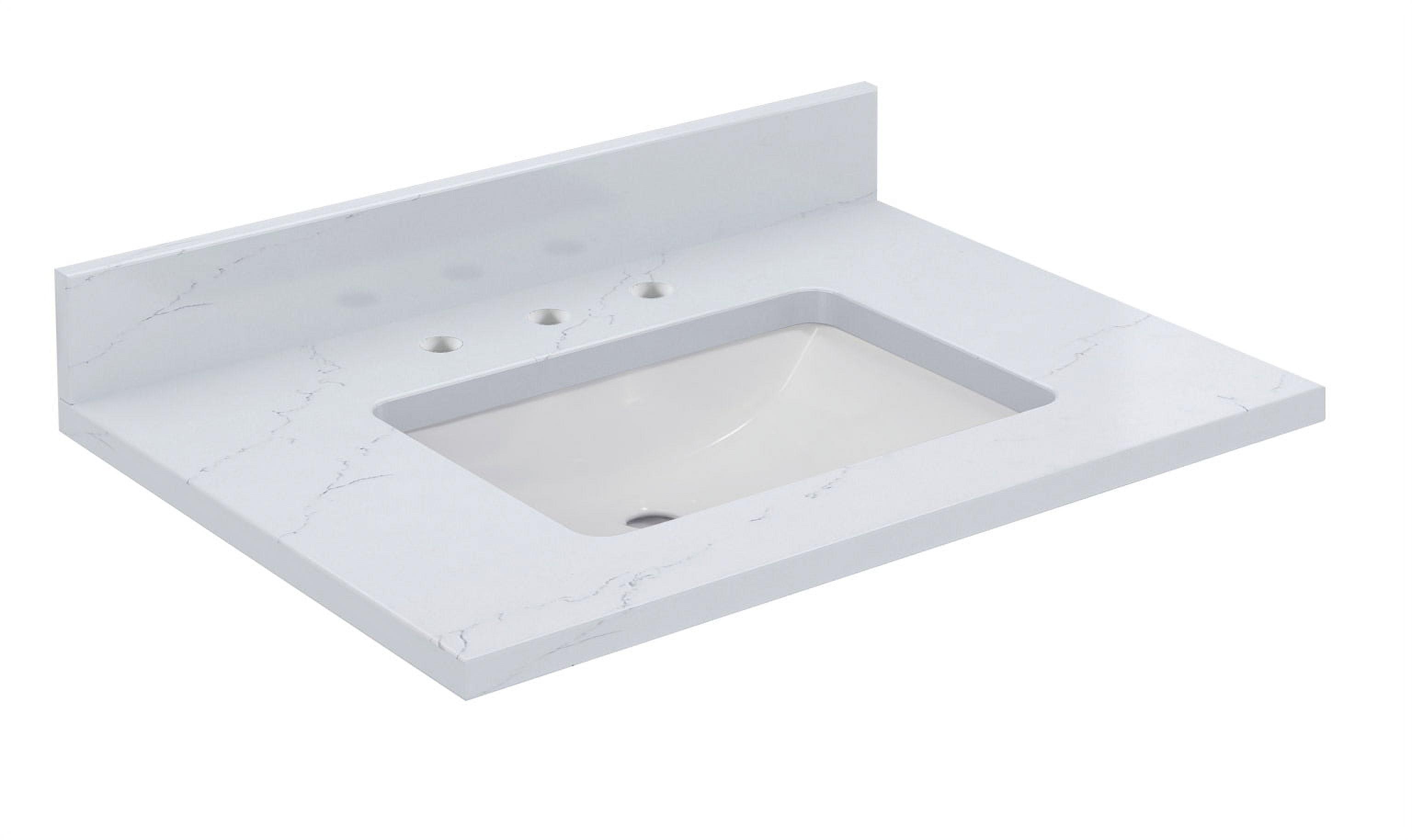 Sagehill Designs Chantilly 31'' Quartz Single Bathroom Vanity Top with Sink