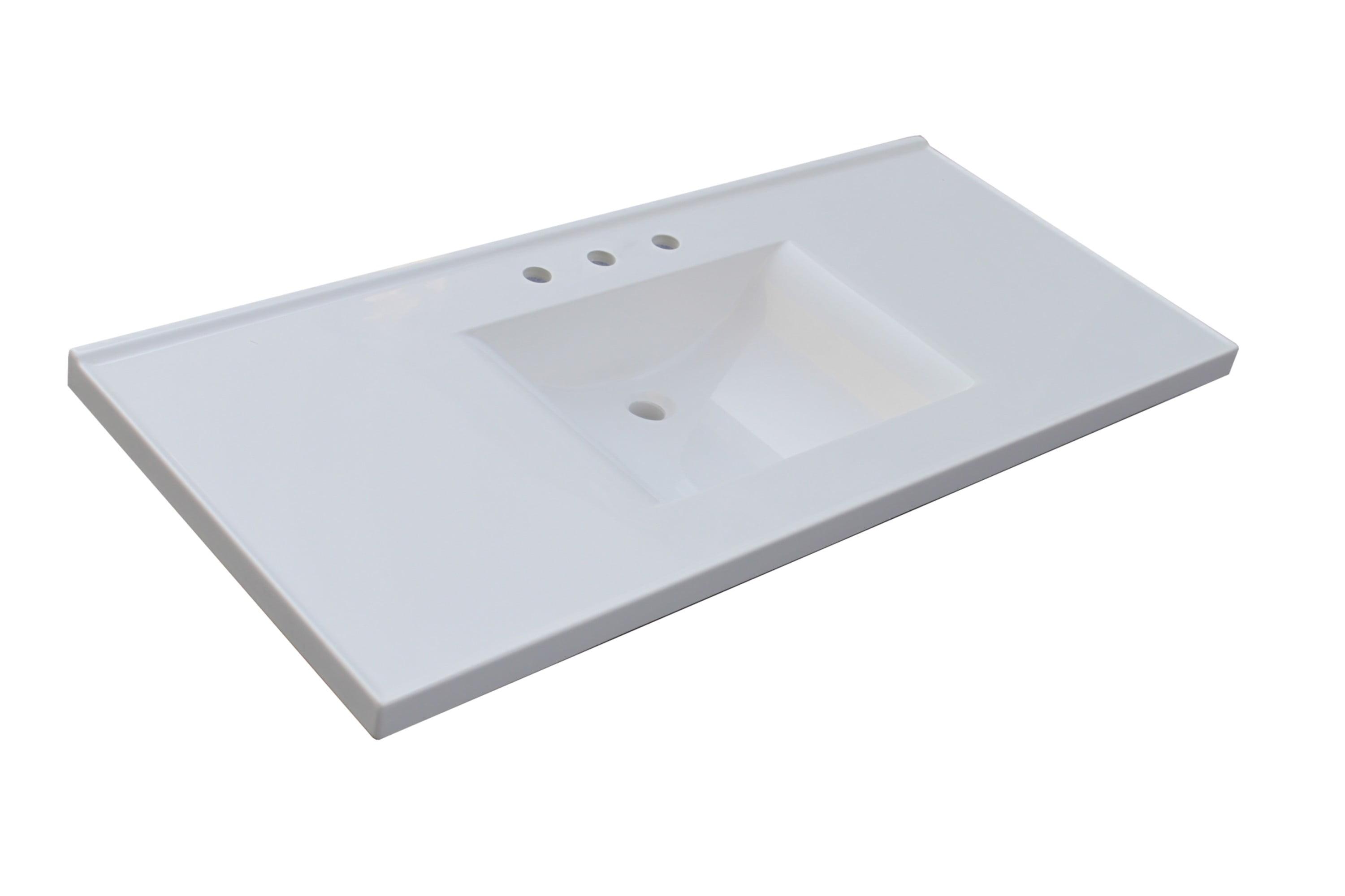 White Ceramic 49" Vanity Top with Integrated Sink