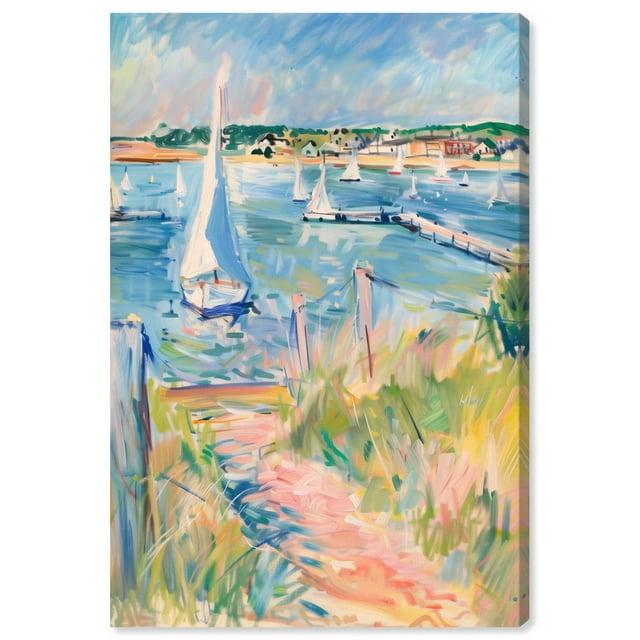 Art Remedy Sail Boasts Outside Canvas Vibrant Coastal Wall Art by Art Remedy