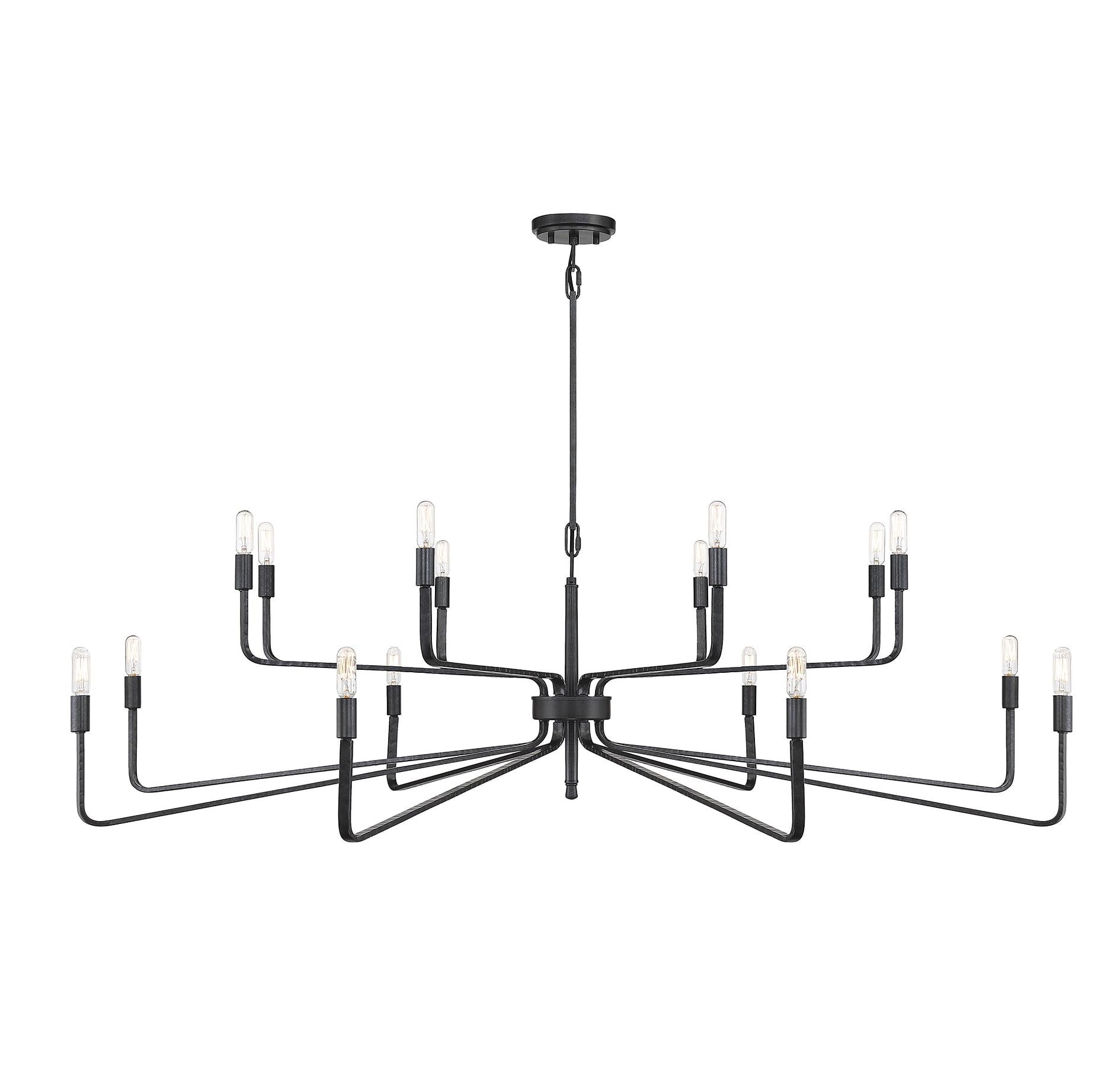 Savoy House Salem 16 - Light Chandelier in  Forged Iron