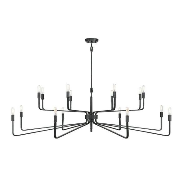 Savoy House Salem 16 - Light Chandelier in  Forged Iron