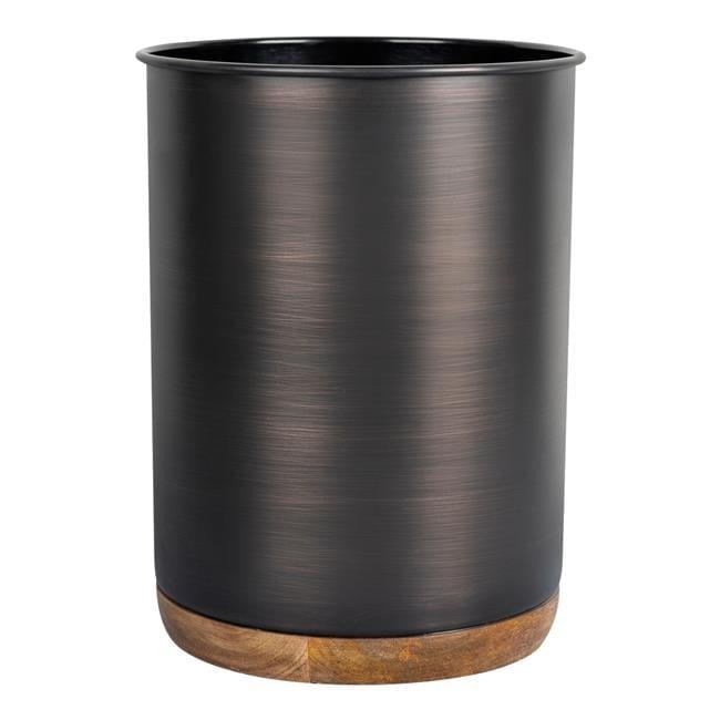 Oil Rubbed Bronze Stainless Steel Round Waste Basket