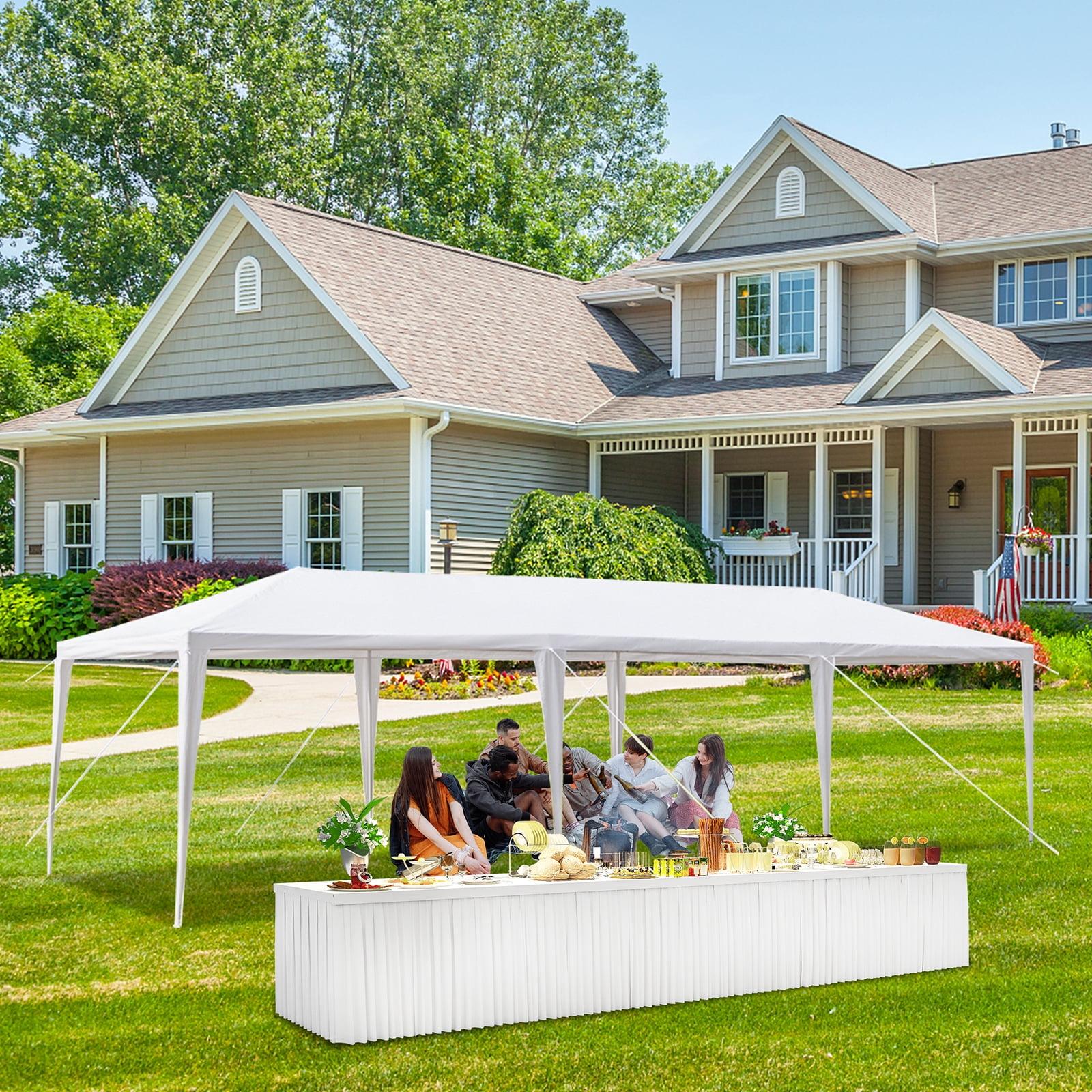 Lorelia 10'x30'Outdoor White Canopy Party Wedding Tent Heavy duty Gazebo garden BBQ