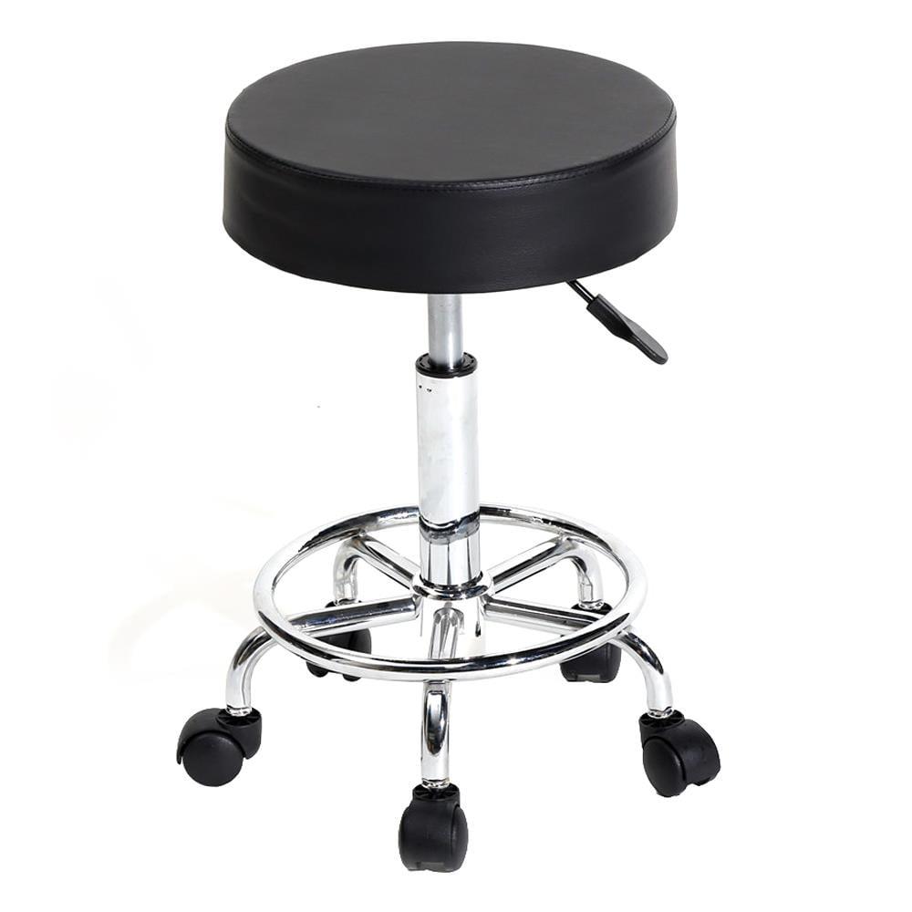 Lowestbest Bar Stool, Adjustable Swivel Chair with Round Feet, Modern Salon Chair Hydraulic Rolling