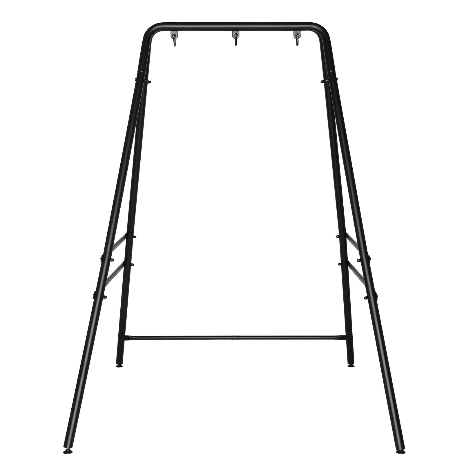 Black Heavy Duty Metal Hammock Chair Stand with Adjustable Foot Pads