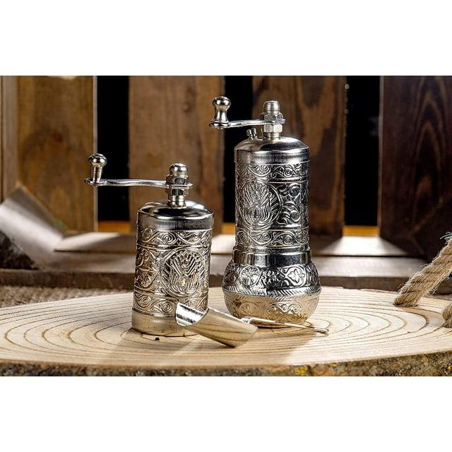 MoogCo Salt And Pepper Grinder Set - Herb Grinder - Pepper Grinder Mill - Pepper Mill - Spice Grinder - Salt Grinder - Coffee Bean Grinder - Spice Grinder Manual (Set of 2)