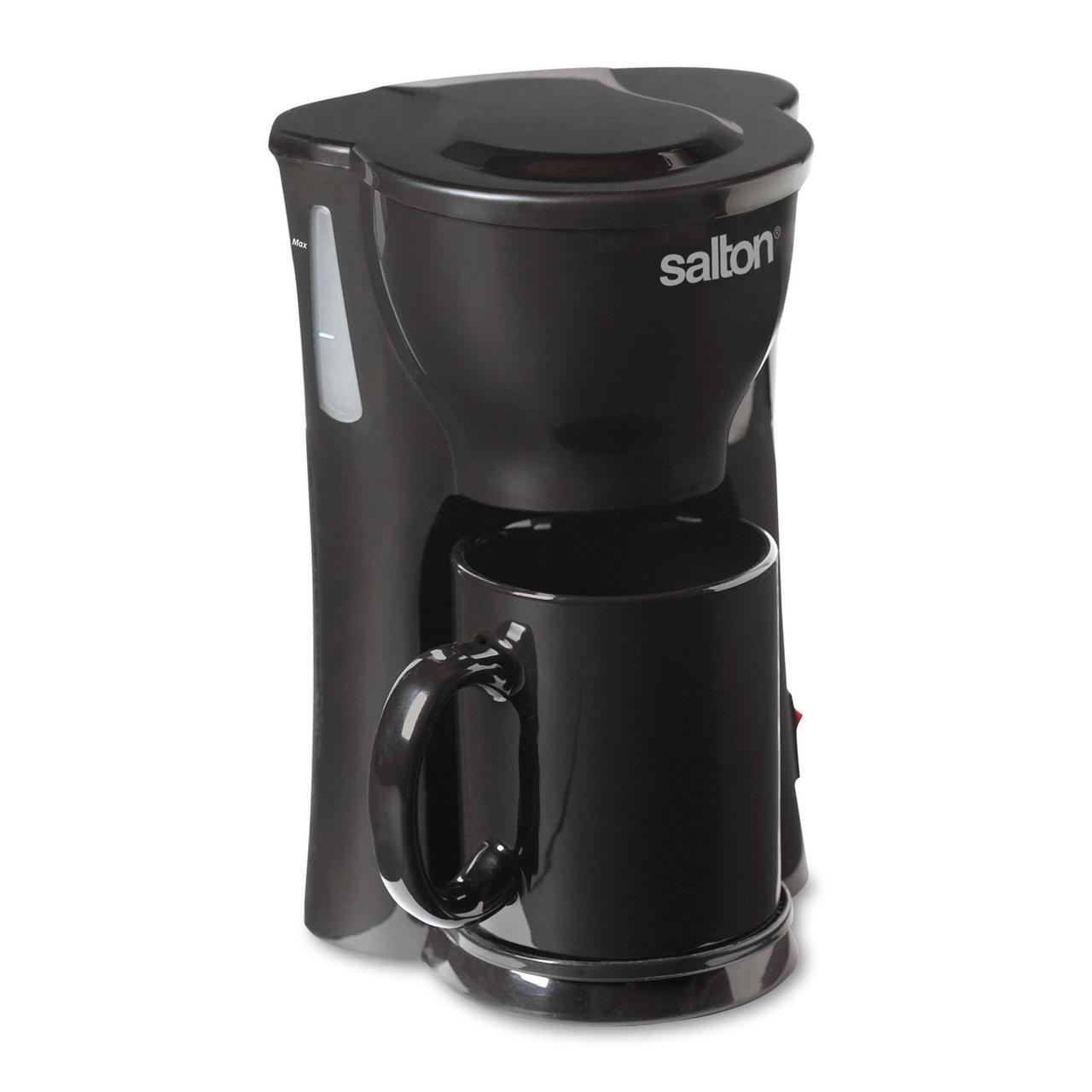 Salton Black Space Saving 1 Cup Coffeemaker