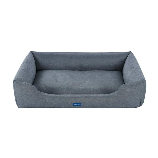 Sam's Pets Missy Large Navy Blue Rectangular Dog Bed