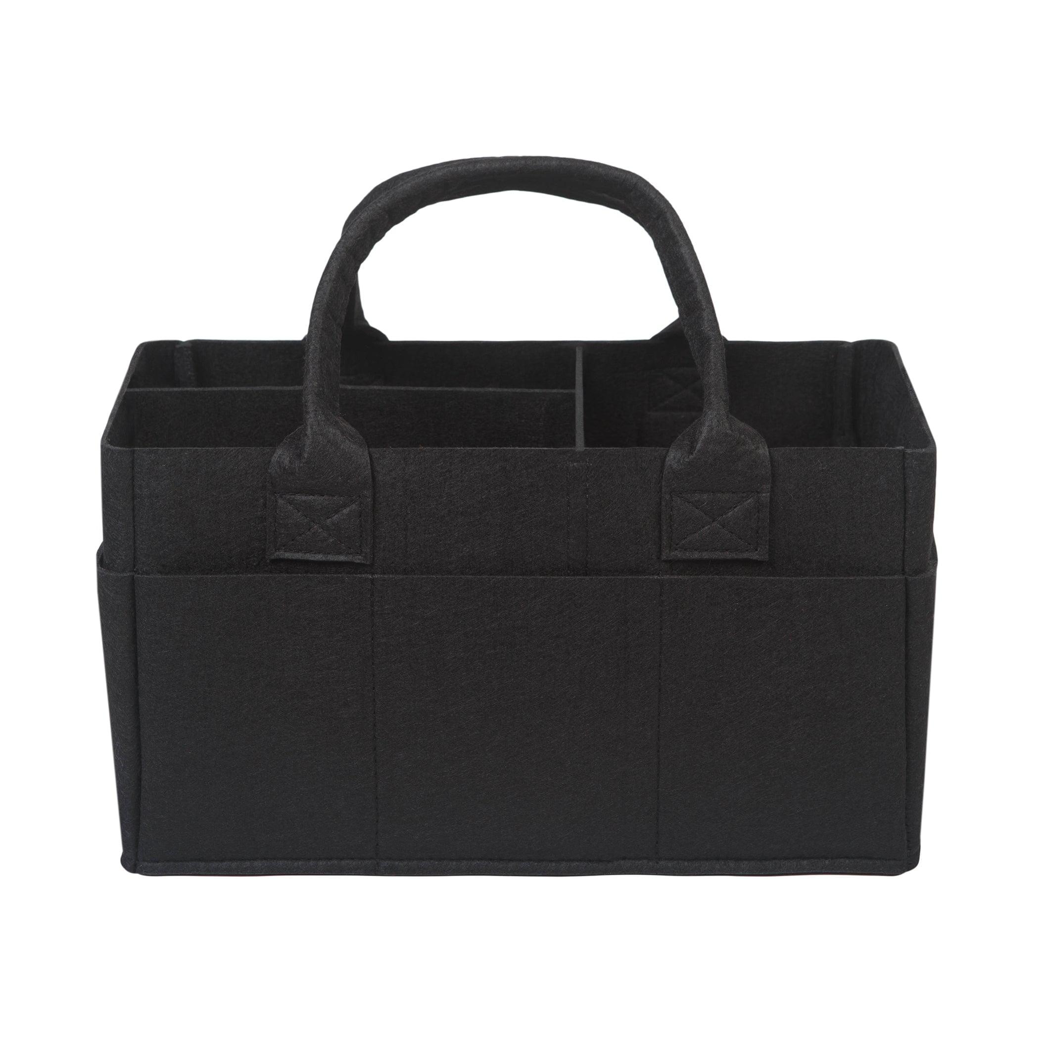 Sammy & Lou Felt Baby Nursery Diaper Storage Caddy, Black