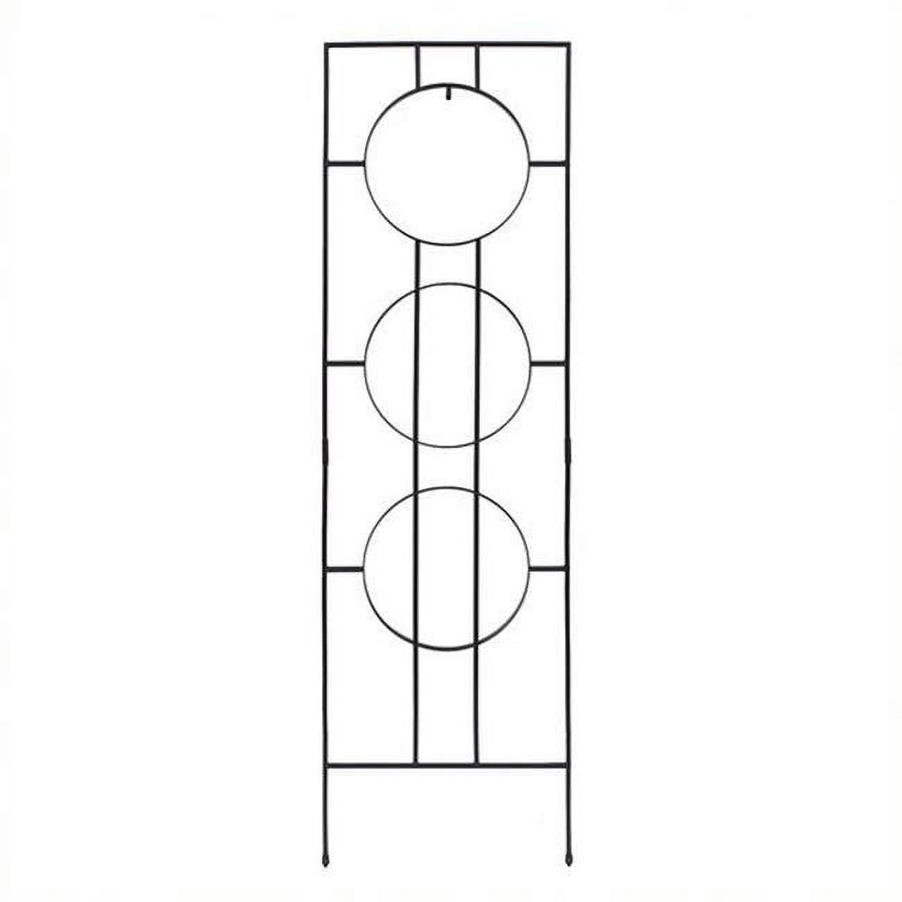 Zen Harmony 44" Black Wrought Iron Garden Trellis