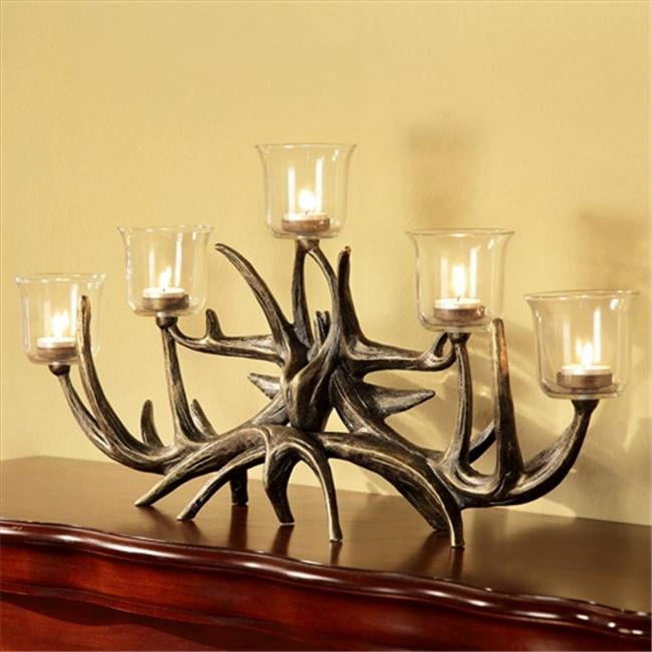 Rustic Bronze Antler Aluminum Candelabra