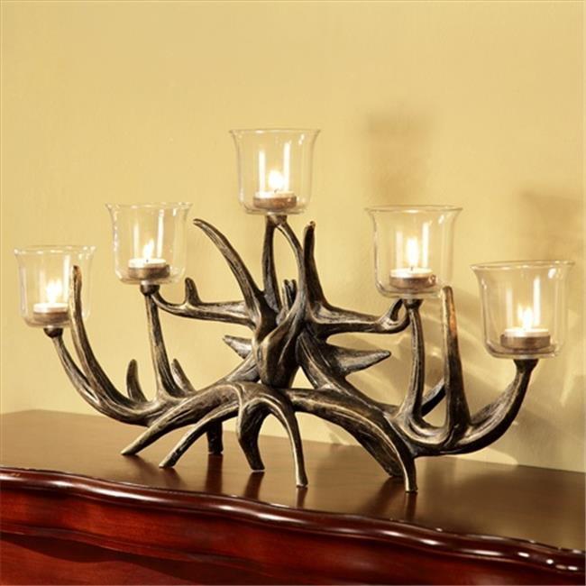 Rustic Bronze Antler Aluminum Candelabra