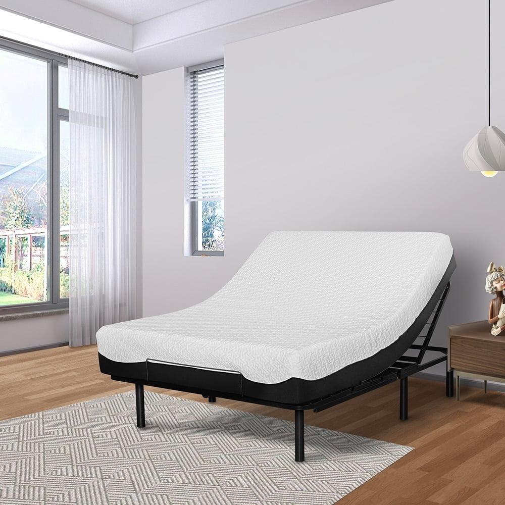 Bryt Basic Adjustable Bed Base, Queen Size Bed Frame with Motorized Head and Foot Incline and Wireless Remote