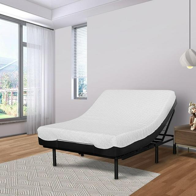 Bryt Basic Adjustable Bed Base, Queen Size Bed Frame with Motorized Head and Foot Incline and Wireless Remote