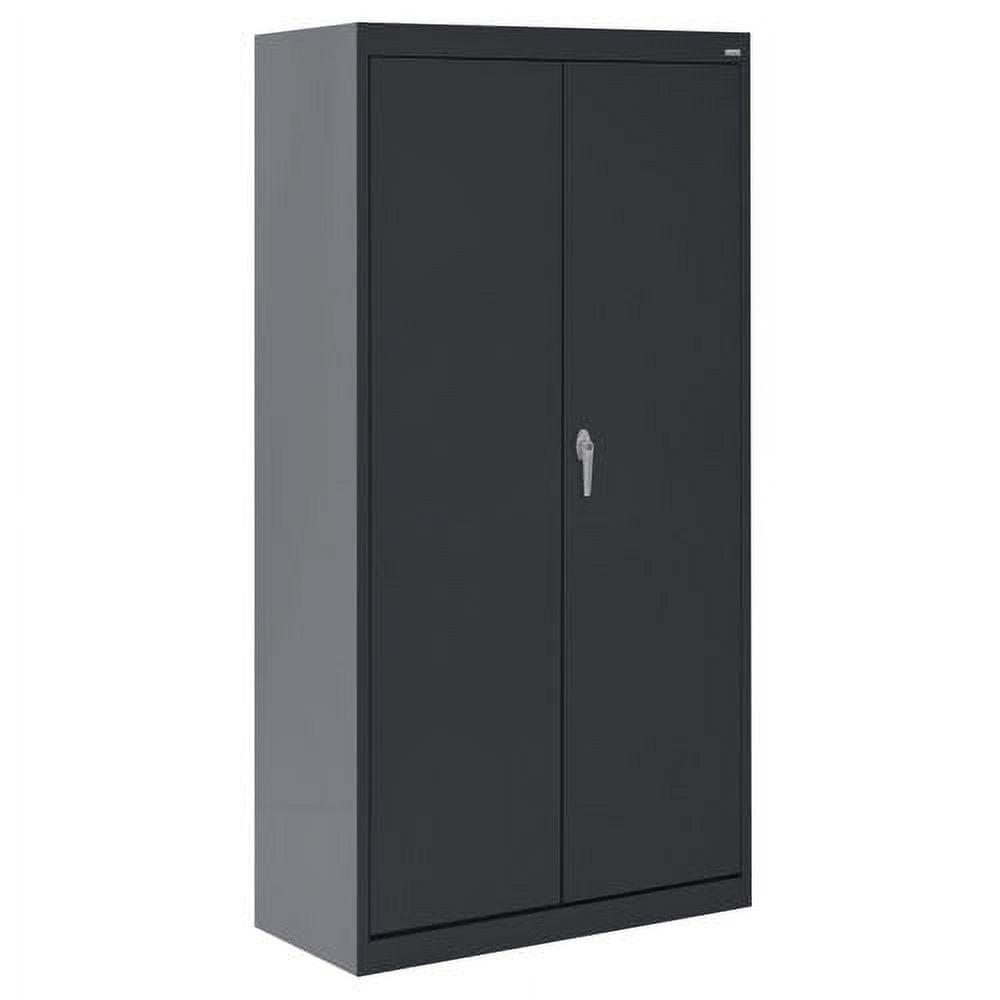 Black 66'' Freestanding Lockable Steel Office Cabinet