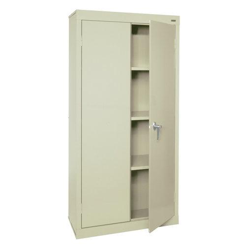 Putty Steel Freestanding Lockable Office Cabinet with Adjustable Shelving