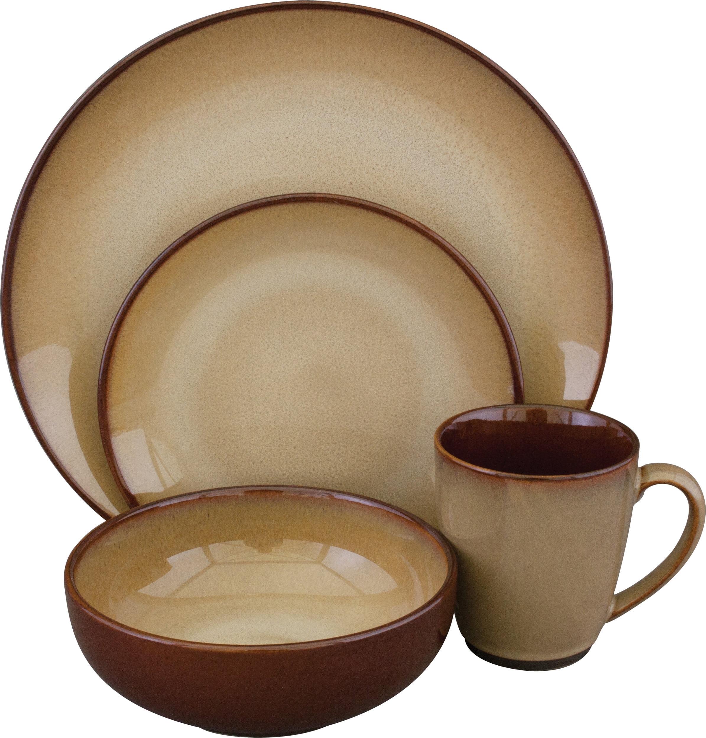 Sango Sango Nova 16-Piece Casual Stoneware Dinnerware Set - Service For 4, Plate, Bowl & Mug Set
