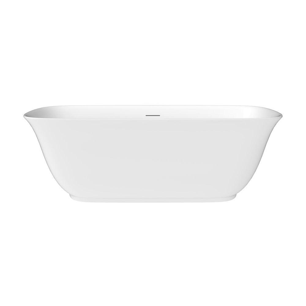 Sarnia 59" Glossy White Freestanding Acrylic Soaking Bathtub