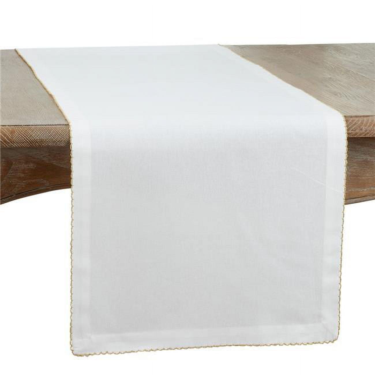 16 x 108 in. Whip Stitched Table Runner, Gold