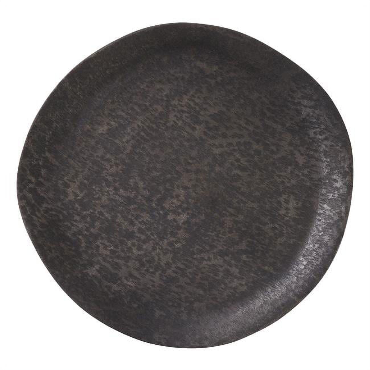 Saro Lifestyle Brushed Aluminum Charger (Set of 4), Graphite, 13" Round