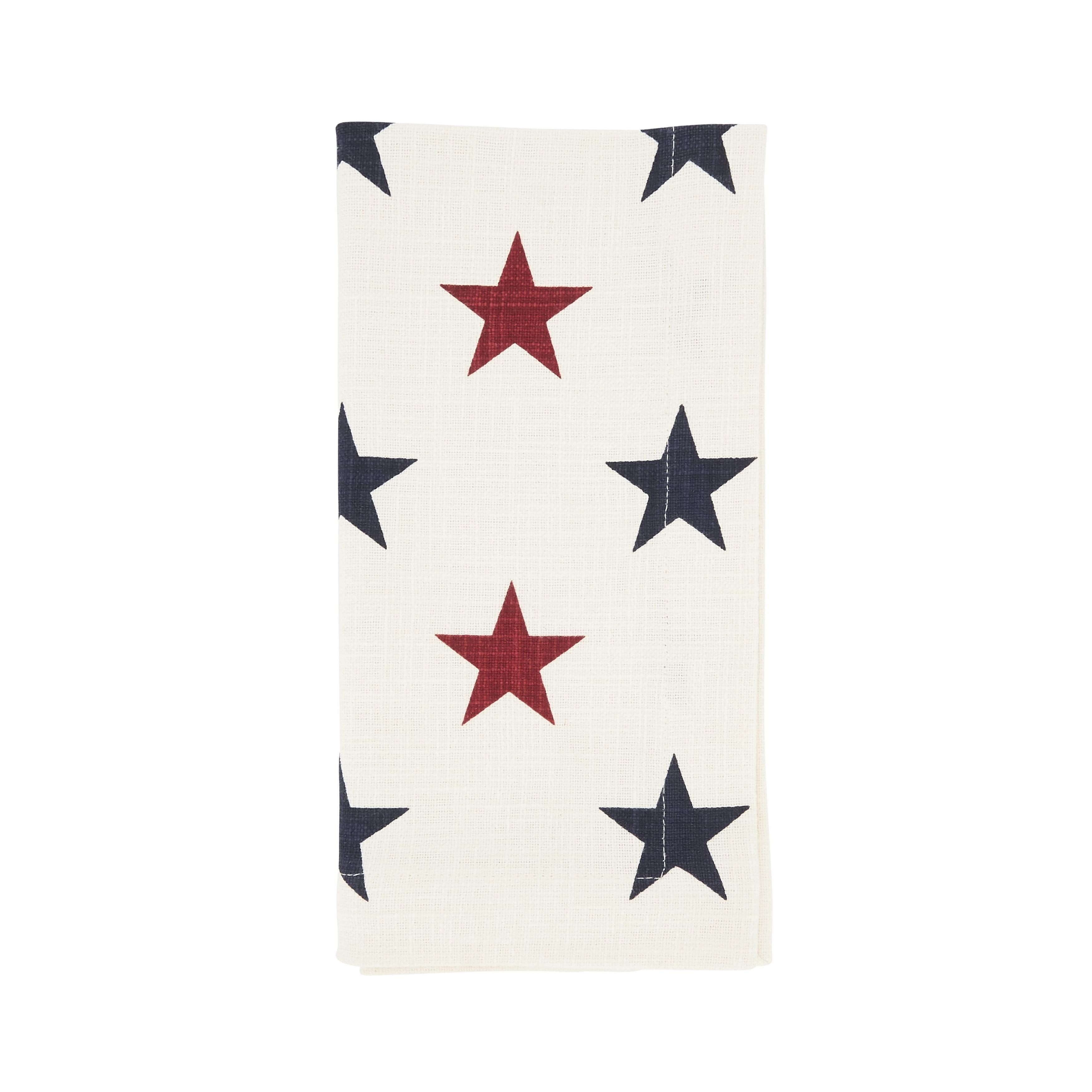 Americana Stars Cream Cotton Napkin Set of 4