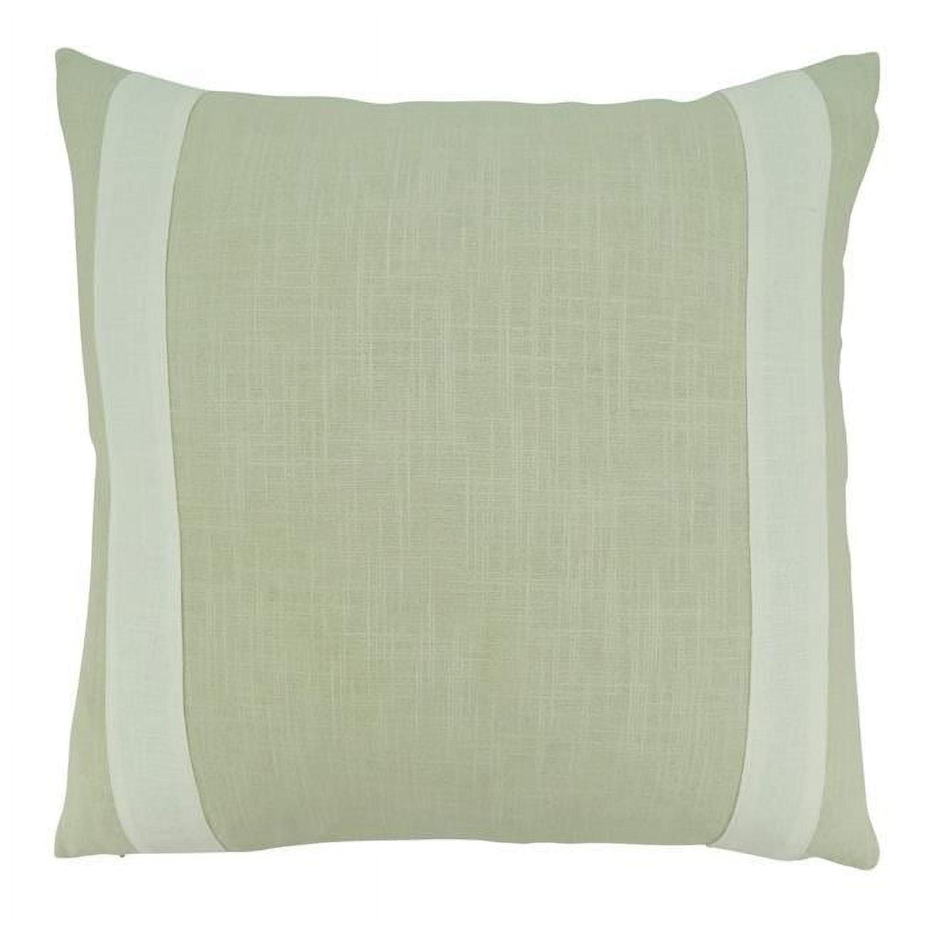 Saro Lifestyle Band Design Throw Pillow with Down Filling, 20", Beige