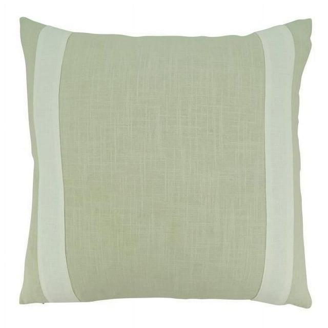 Saro Lifestyle Band Design Throw Pillow with Down Filling, 20", Beige