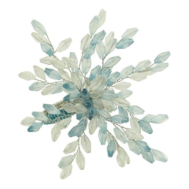 Saro Beaded Flower Napkin Ring (Set of 4)