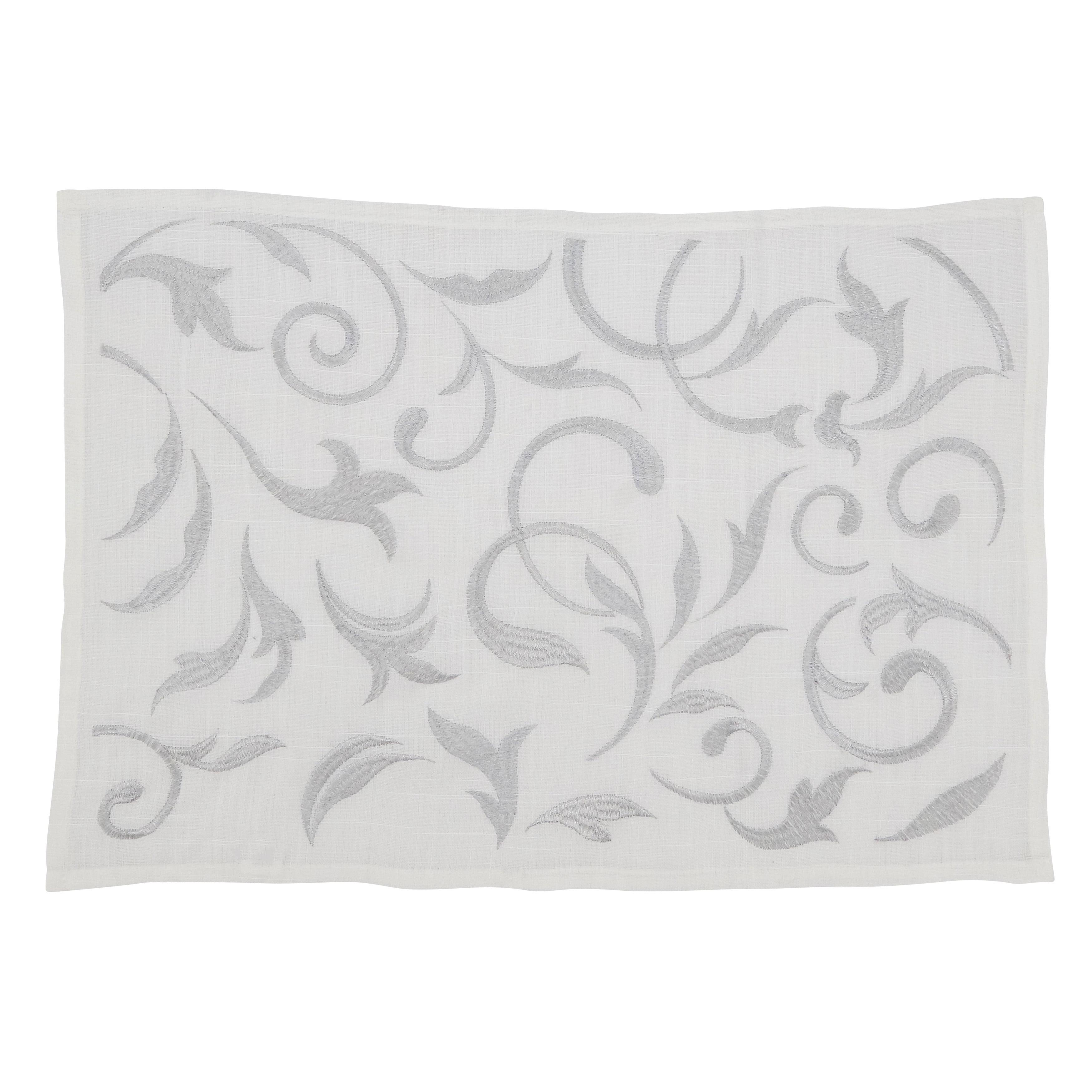Saro Zensi Collection Polyester No Pattern Rectangle Placemat (Set of 4)