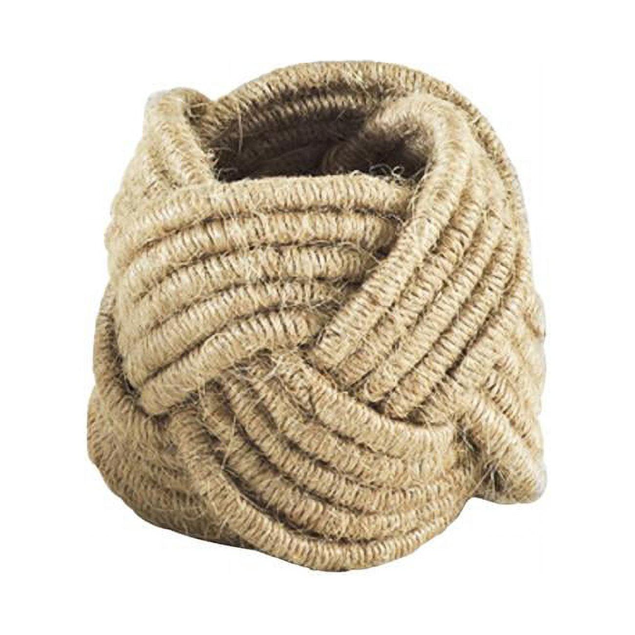 Navy Blue Braided Jute Circular Napkin Rings, Set of 4