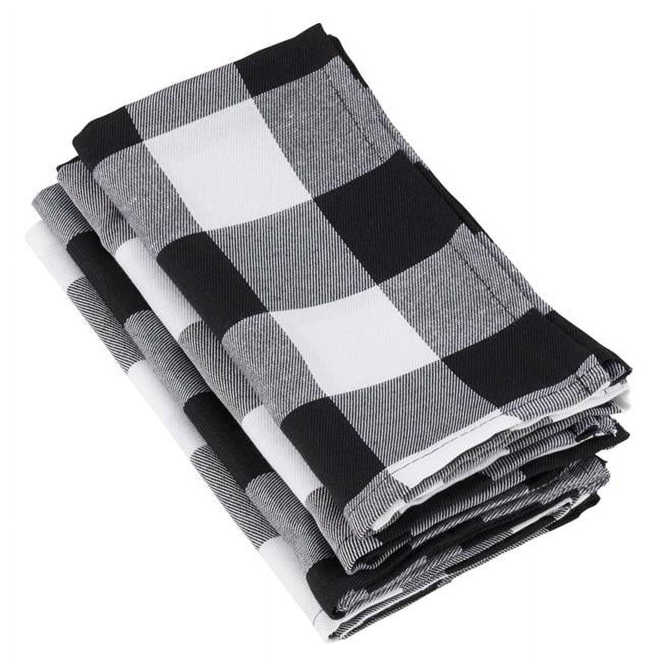 Saro Lifestyle Cotton Blend Buffalo Plaid Table Napkins (Set of 4)