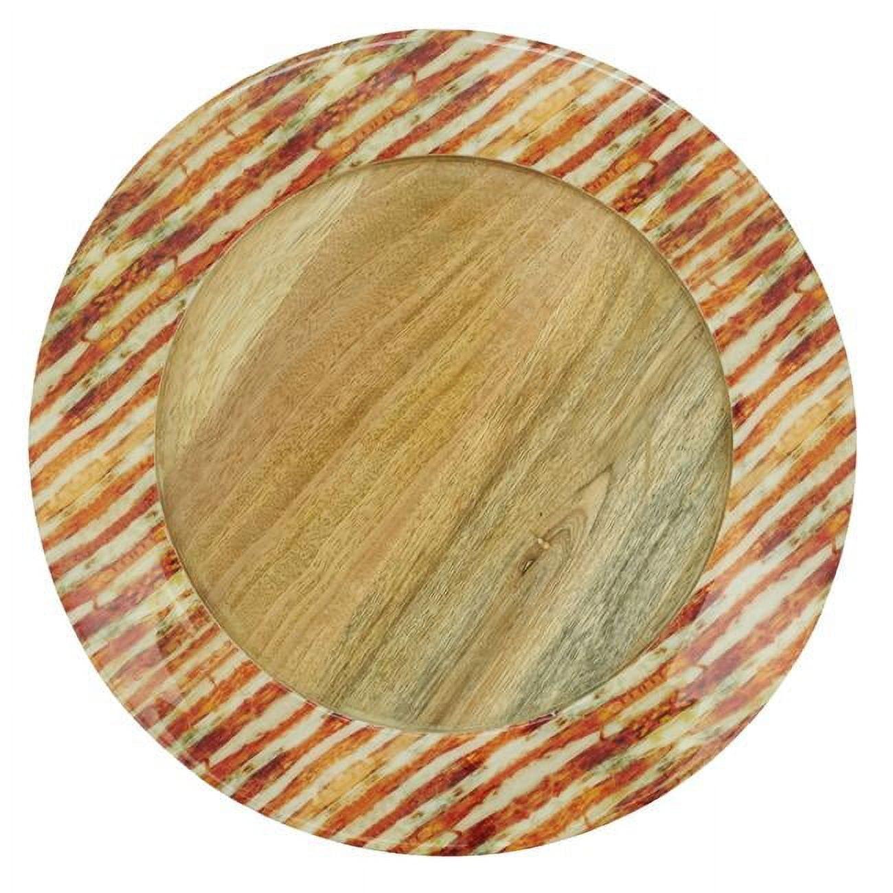 Sousplat Wood Striped Charger