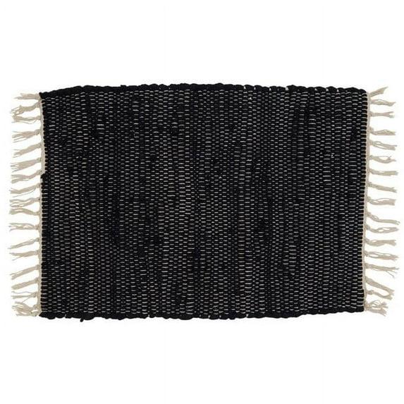 Saro Noir Chindi Collection Cotton Rectangle Placemat (Set of 4)