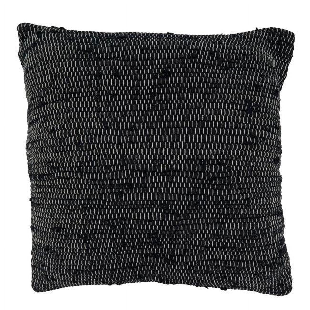 Noir Cotton Throw Pillow