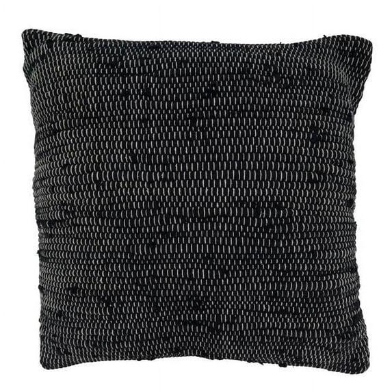 Noir Cotton Throw Pillow